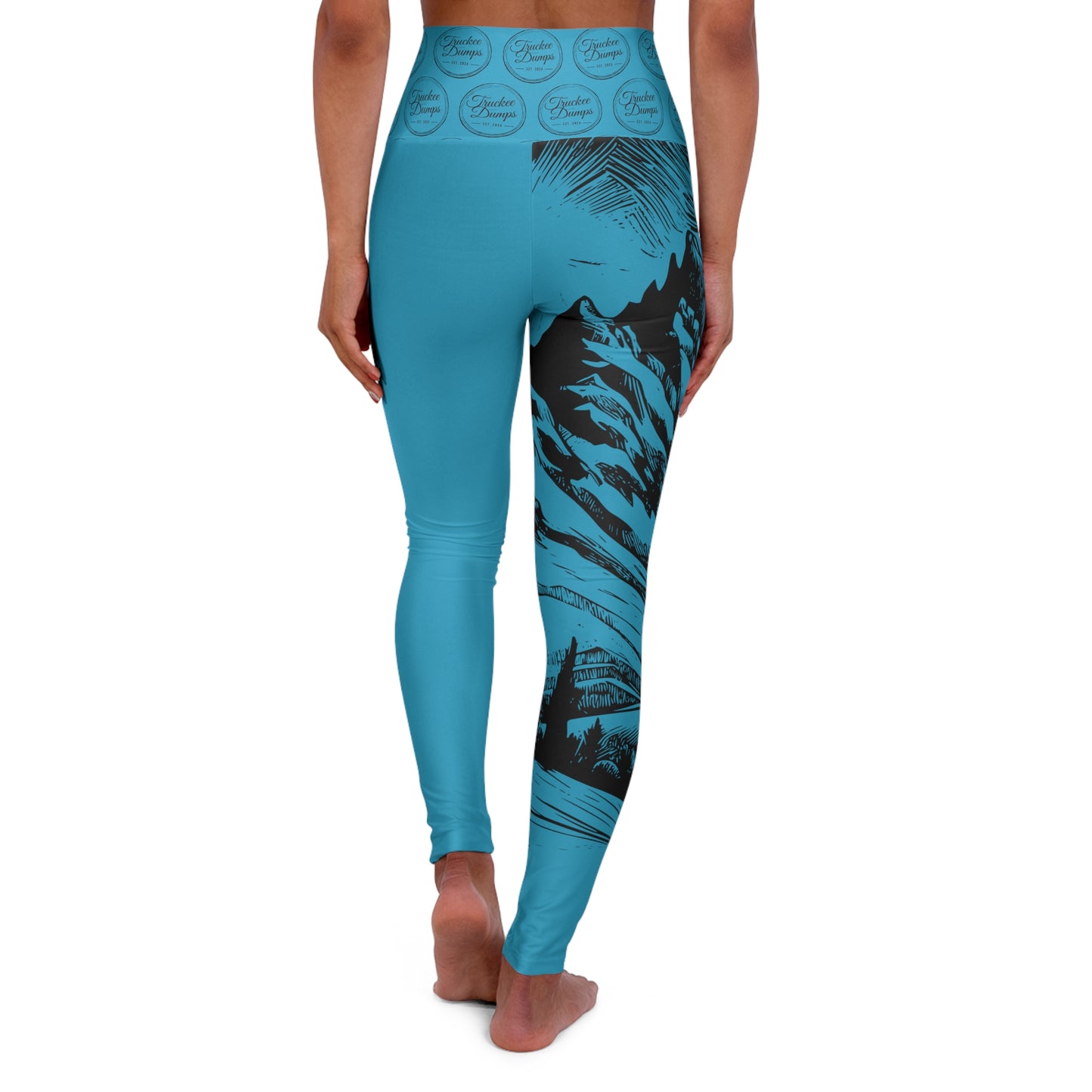 Truckee Dumps High Waisted Yoga Leggings (single Leg Art)