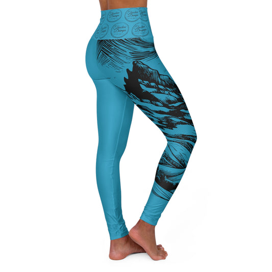 Truckee Dumps High Waisted Yoga Leggings (single Leg Art)